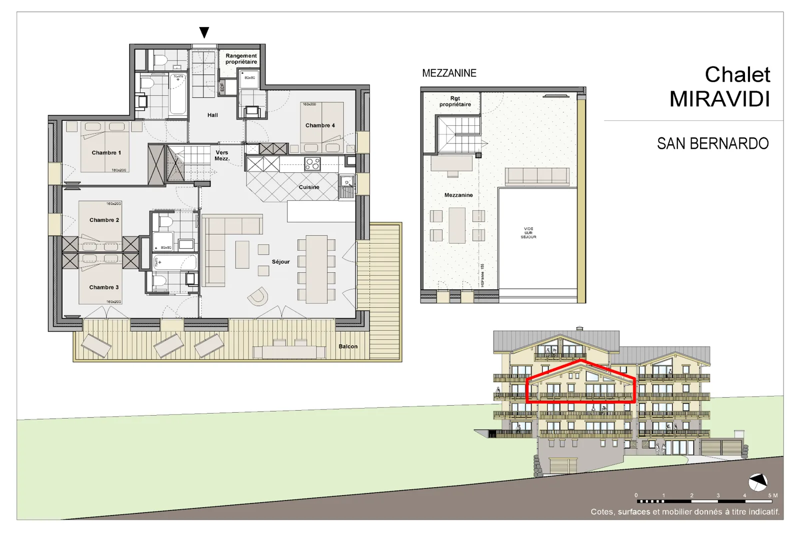Plan de l'appartement San Bernardo de la résidence Miravidi