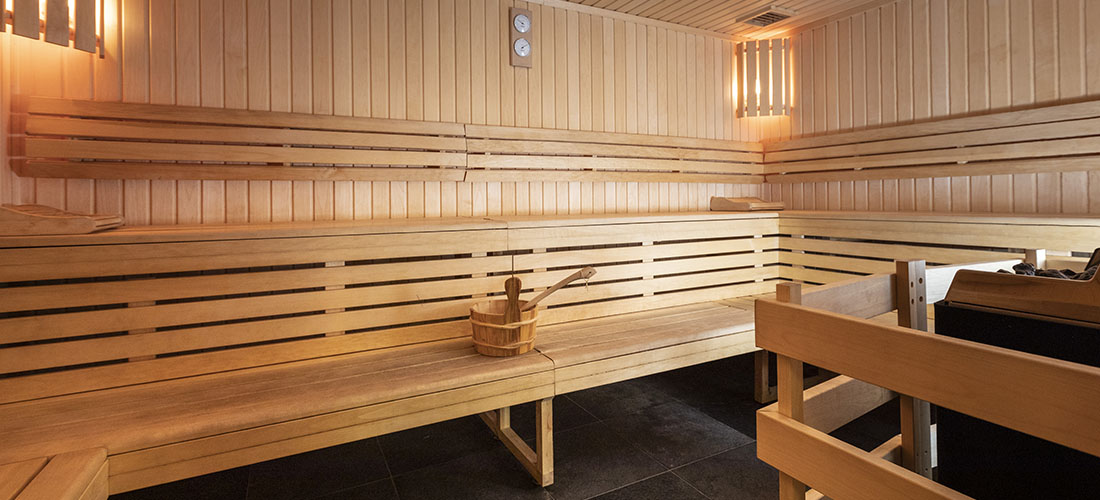 Le sauna de l'espace détente